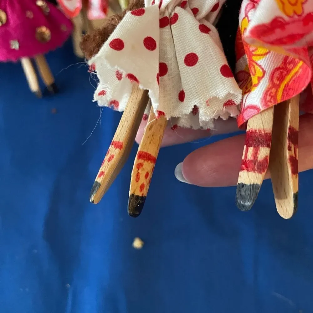 Vintage Clothespin Handmade Dolls